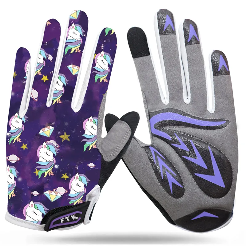 1 Pair Unicorn Cycling Gloves for Kids Sport