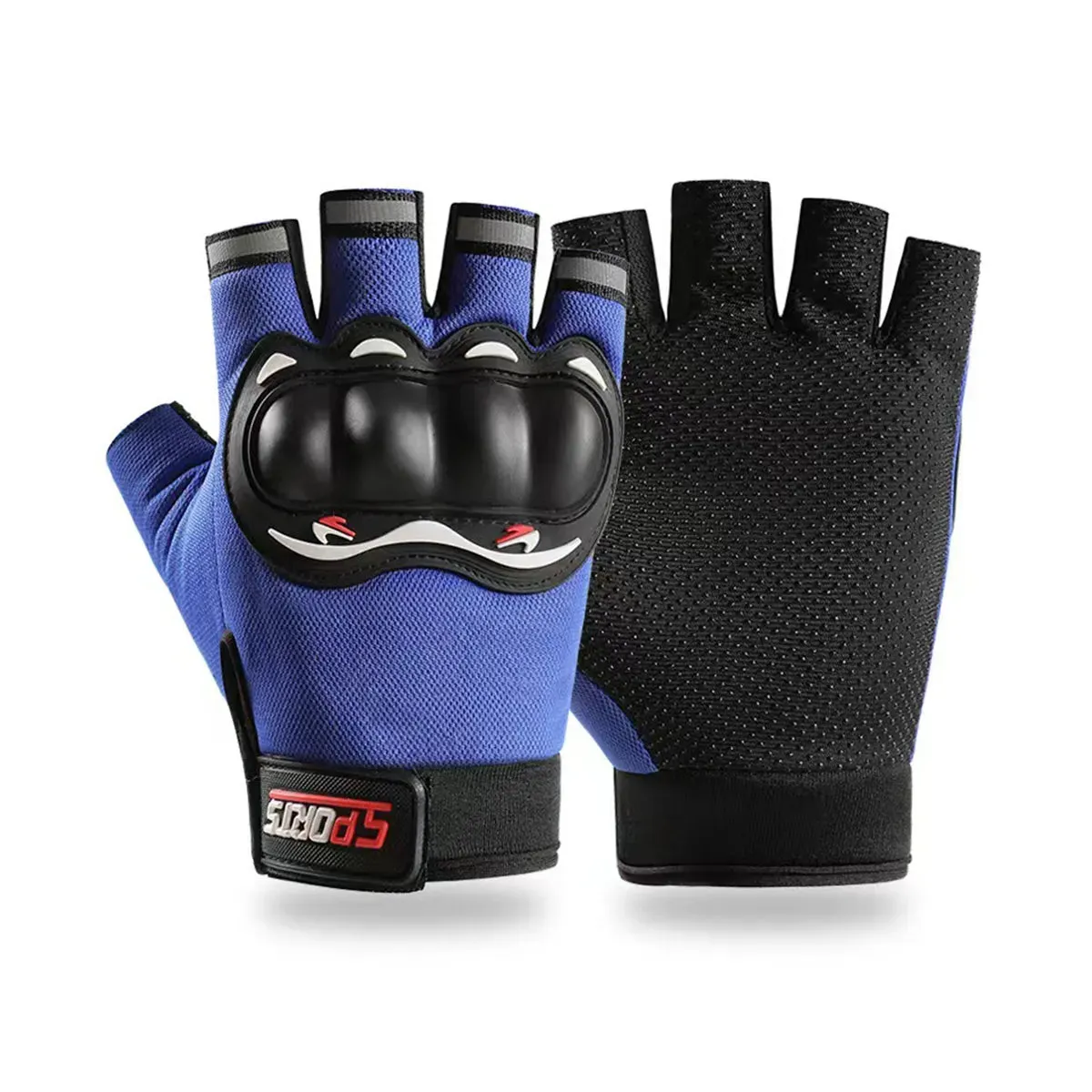 1pair Motorcycle Gloves Riding Protective Gear Motorcycle Sporting Goods Half-finger Riding Equipment Modification Accessories