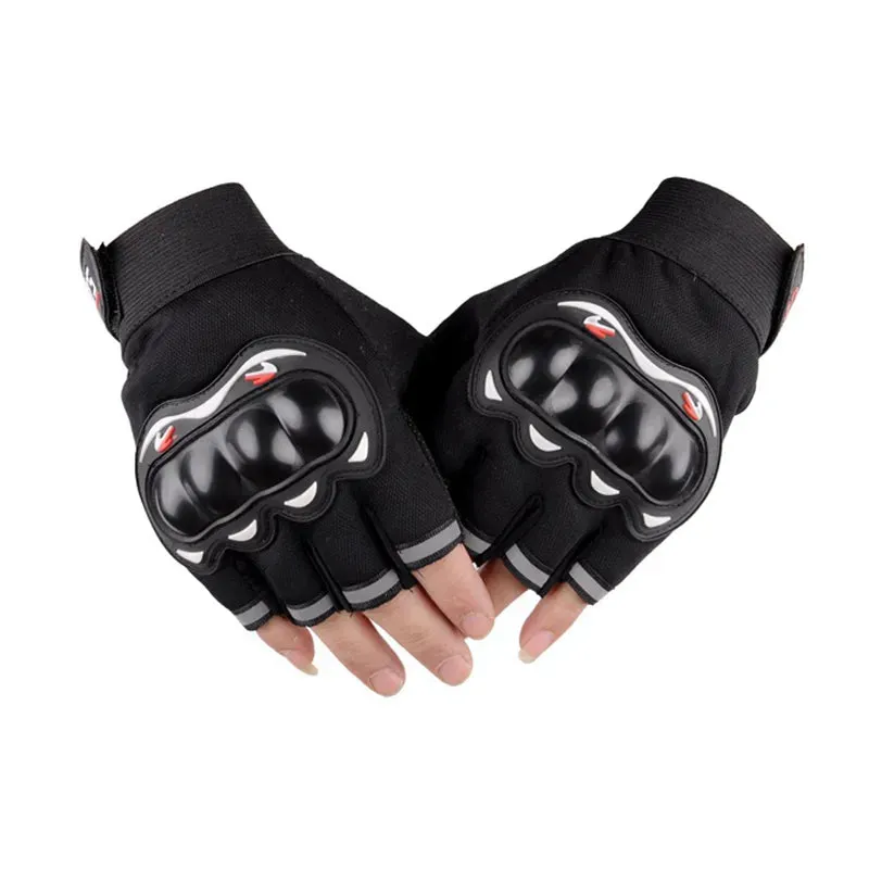 1pair Motorcycle Gloves Riding Protective Gear Motorcycle Sporting Goods Half-finger Riding Equipment Modification Accessories