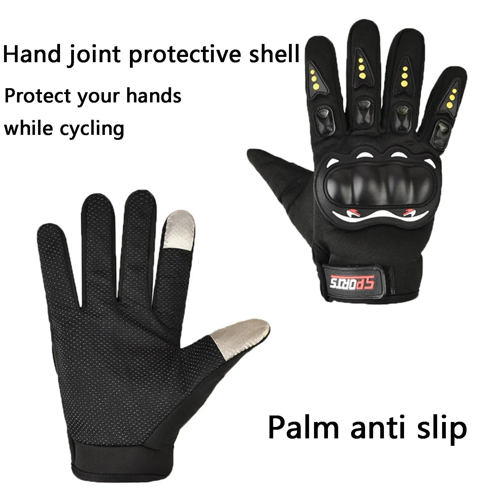 1pair Motorcycle Gloves Riding Protective Gear Motorcycle Sporting Goods Half-finger Riding Equipment Modification Accessories