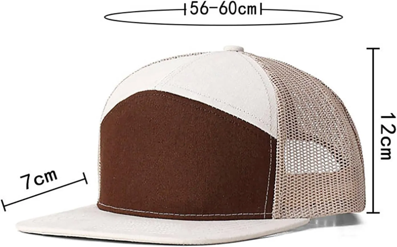 2024 Men Flat Brim Baseball Cap Adjustable Performance Snapback Hat Laser Perforated Cap