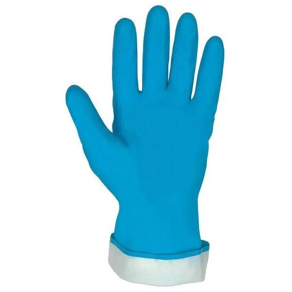5280B MCR Safety Flock Lined Gloves, Medium, Latex, Blue, 13 Inch L