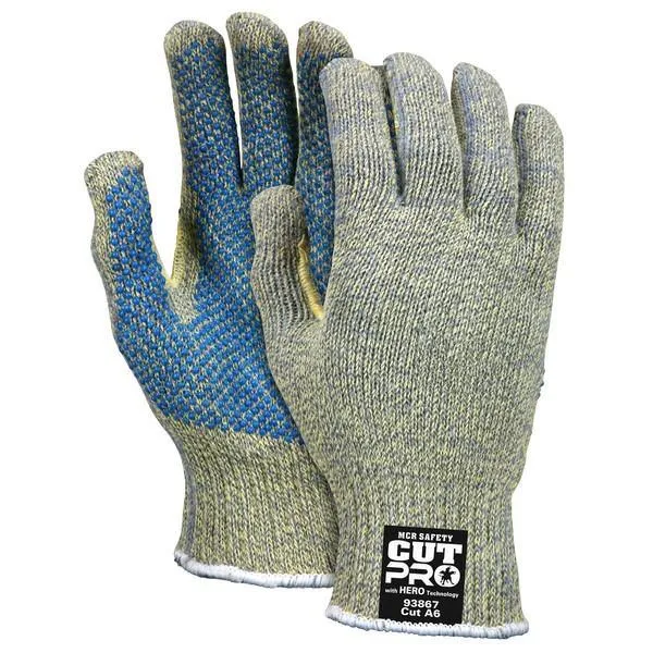 93867XL MCR Safety Cut Resistant Gloves, Kevlar/Steel, X-Large, Blue, 7 ga THK