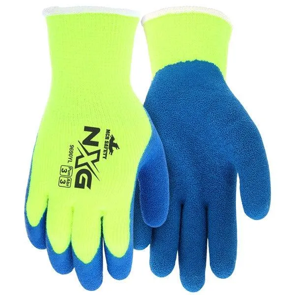 9690YS MCR Safety Flex Tuff Gloves, Small, Cotton/Polyester/Acrylic, Blue