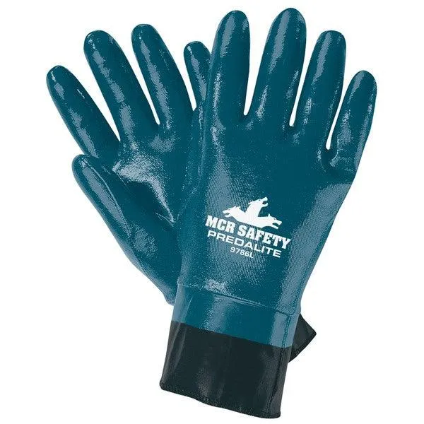9786XL MCR Safety Predalite Gloves, X-Large, Nitrile, White, 11 Inch L