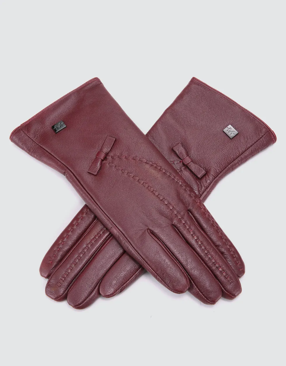 Bow Design Leather Gloves