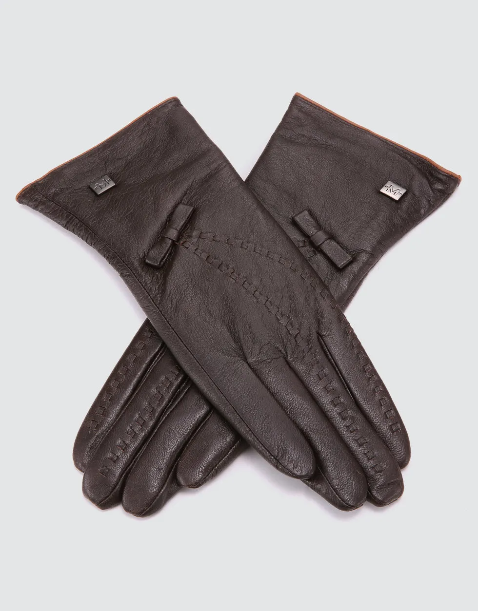 Bow Design Leather Gloves