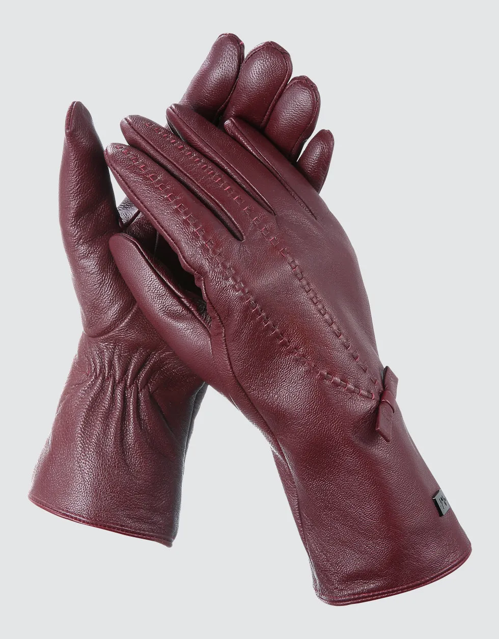 Bow Design Leather Gloves