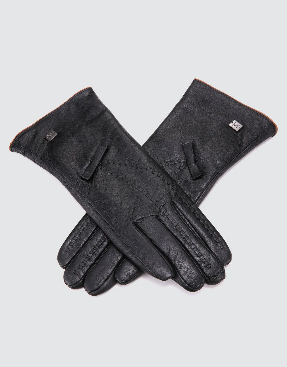 Bow Design Leather Gloves