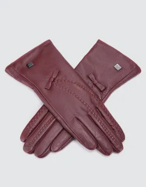 Bow Design Leather Gloves