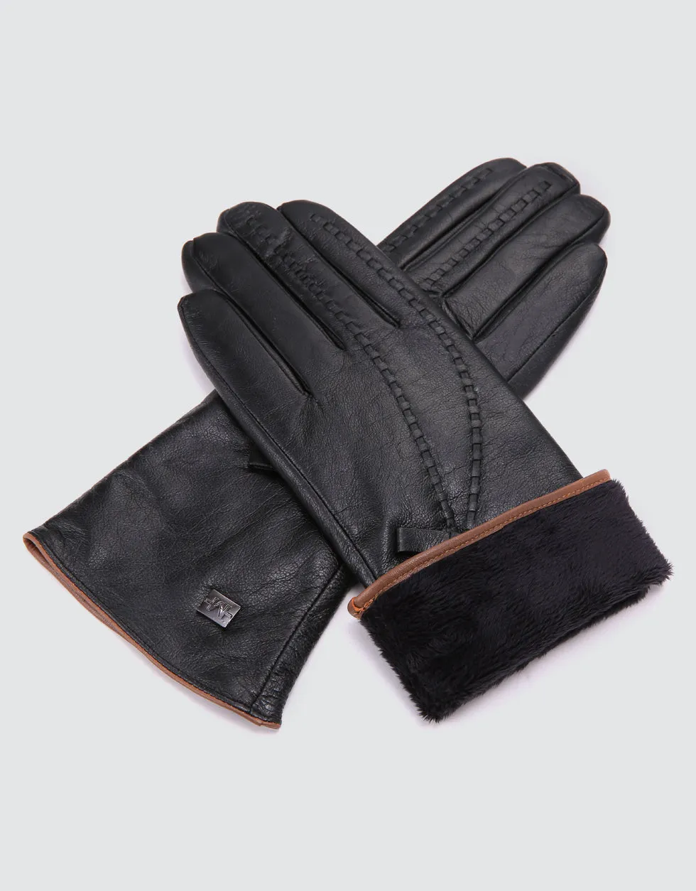 Bow Design Leather Gloves