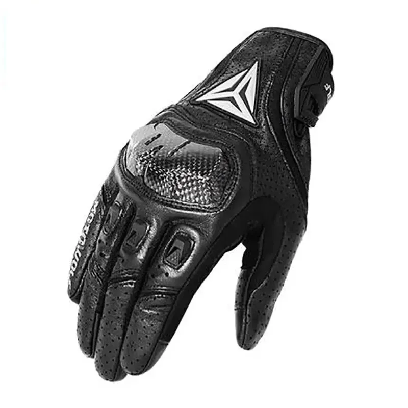 Breathable Leather Motorcycle Gloves Racing Gloves Men's Motocross Full Finger Gloves Bicycle Cycling Glove Car Glove
