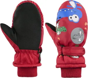Century Star Winter Lined Fleece Toddler Mittens Waterproof Snow Mittens for Toddler Girls Boys Kids Snow Gloves Ski