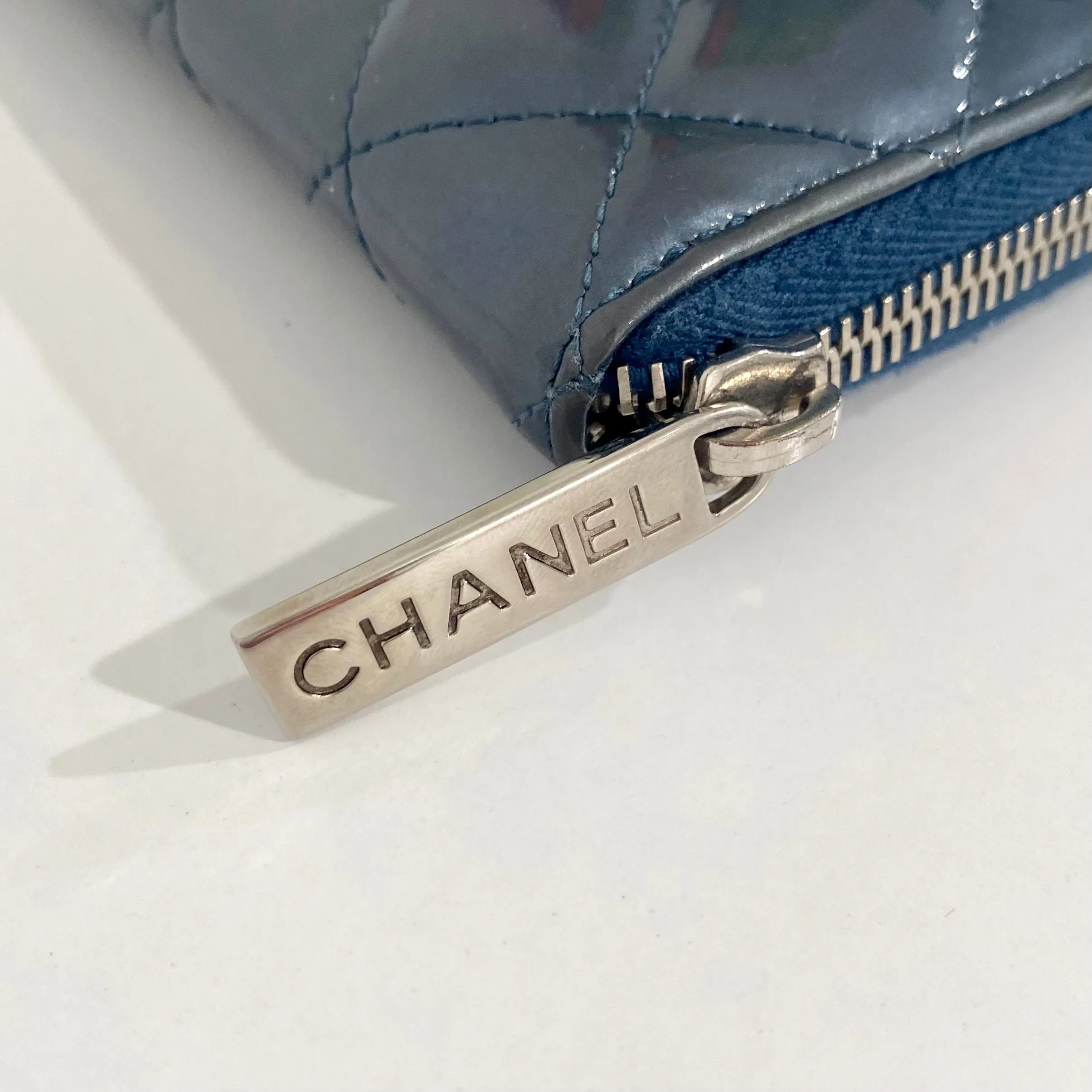 Chanel Blue Patent Wallet