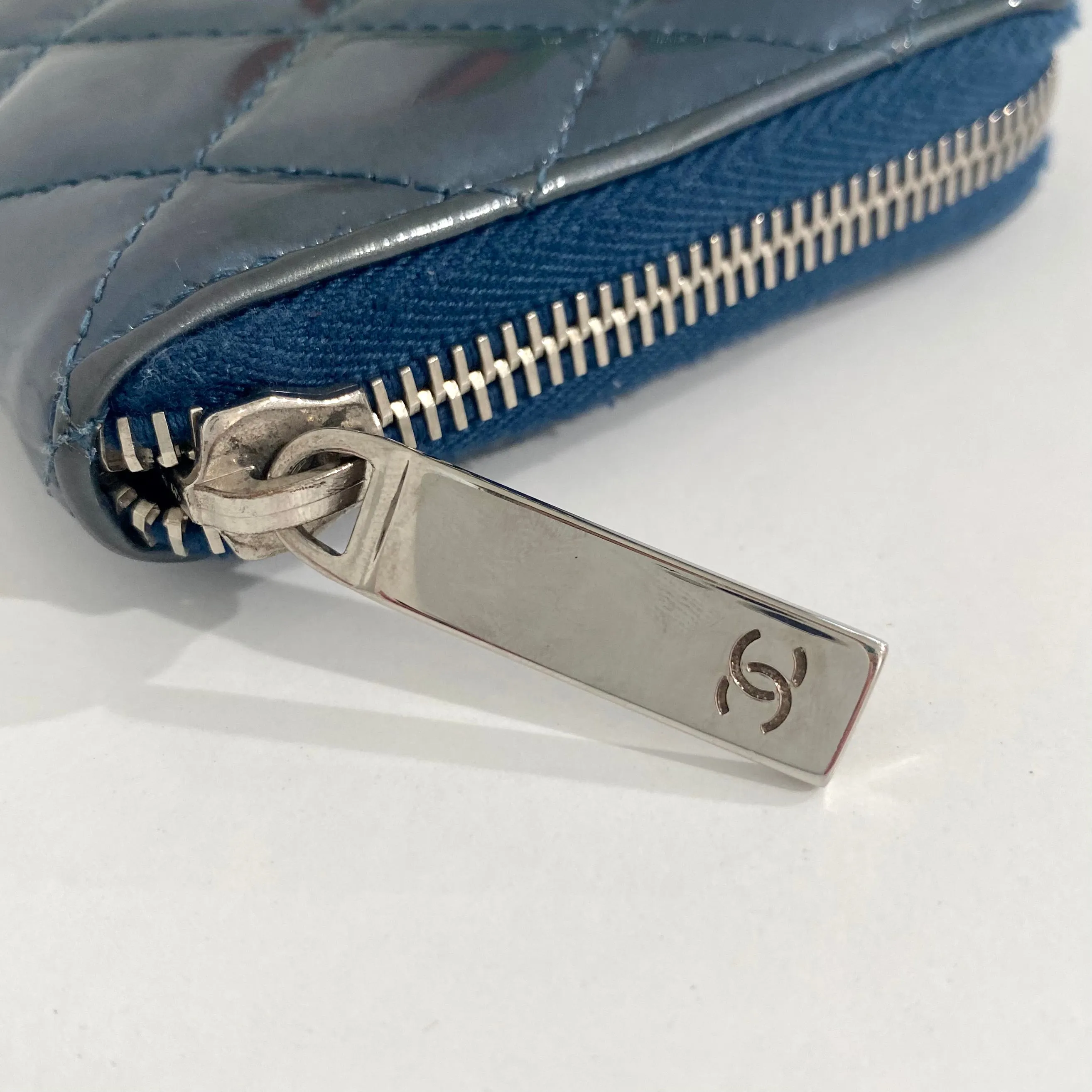 Chanel Blue Patent Wallet