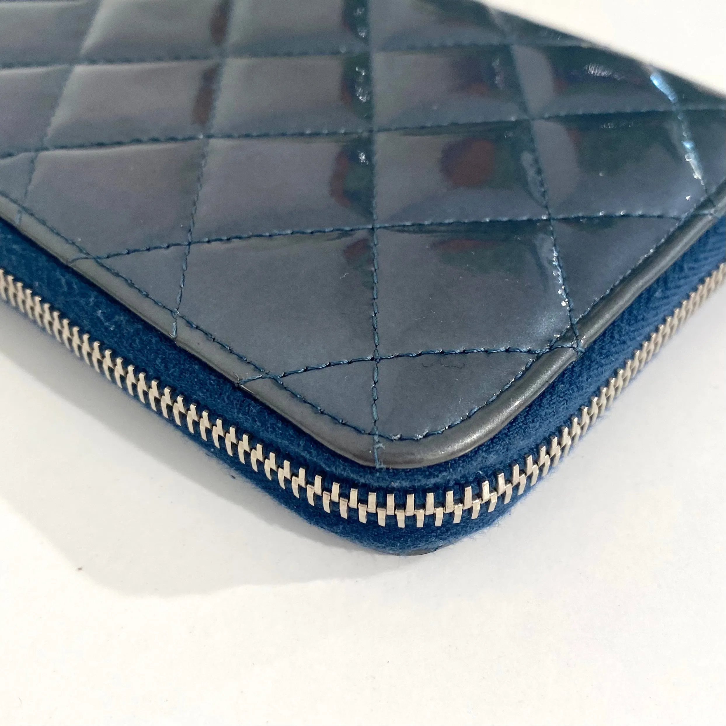 Chanel Blue Patent Wallet