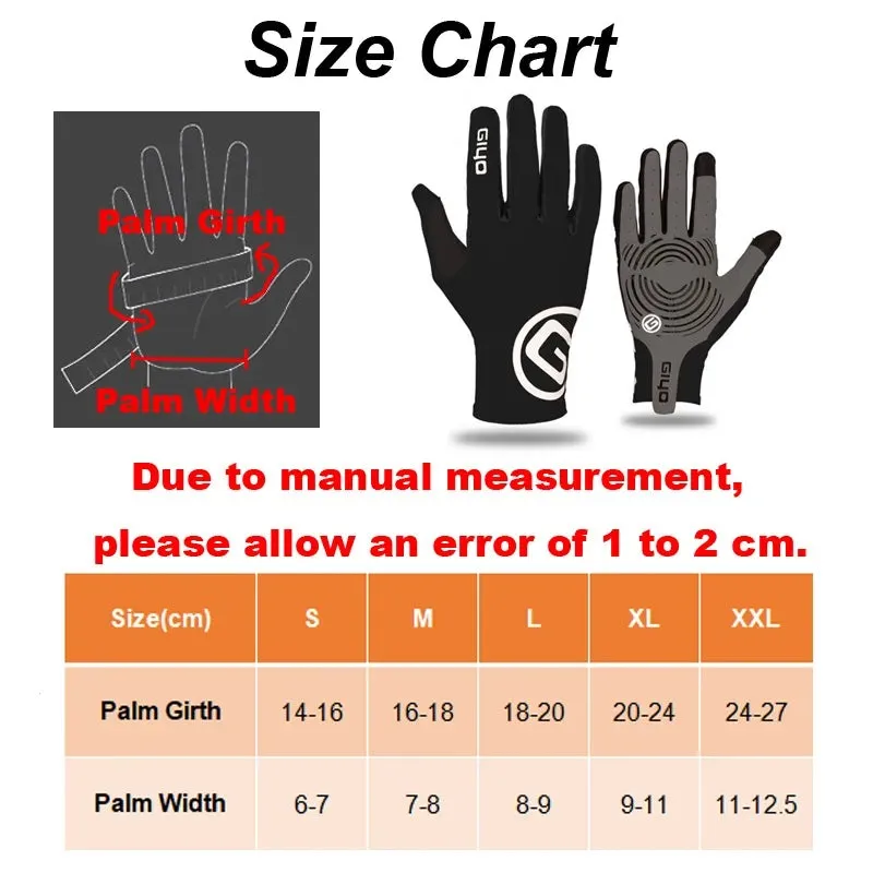 GIYO Cycling Autumn Gloves Full Fingers Bicycle MTB Cycl Glove Men Woman for Spotrs Gym Fitness Fishing Bike Training Glove