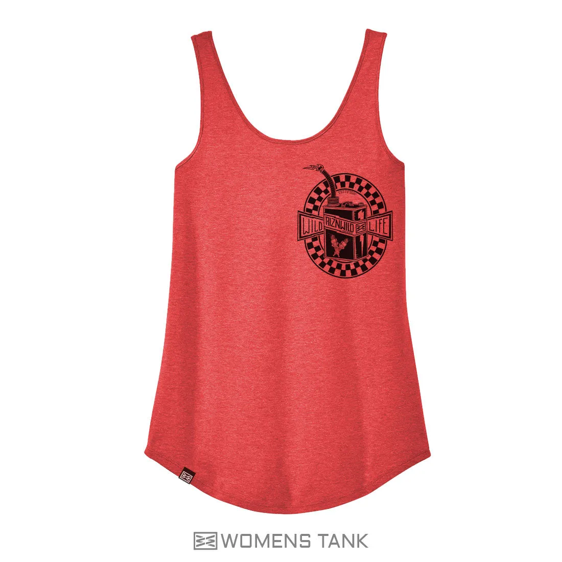 GO JUICE WOMENS RELAXED TANK IN RED FROST