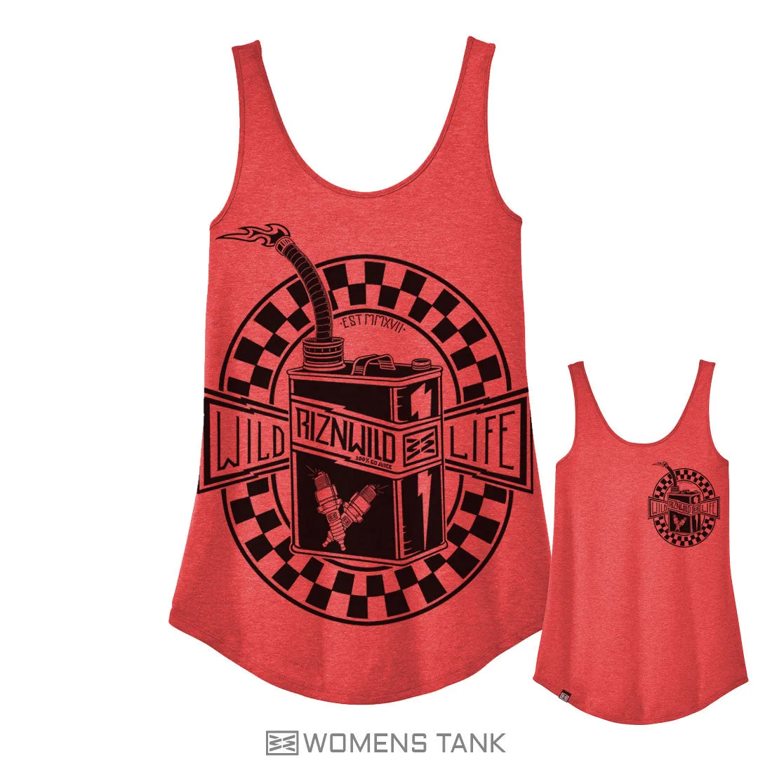 GO JUICE WOMENS RELAXED TANK IN RED FROST