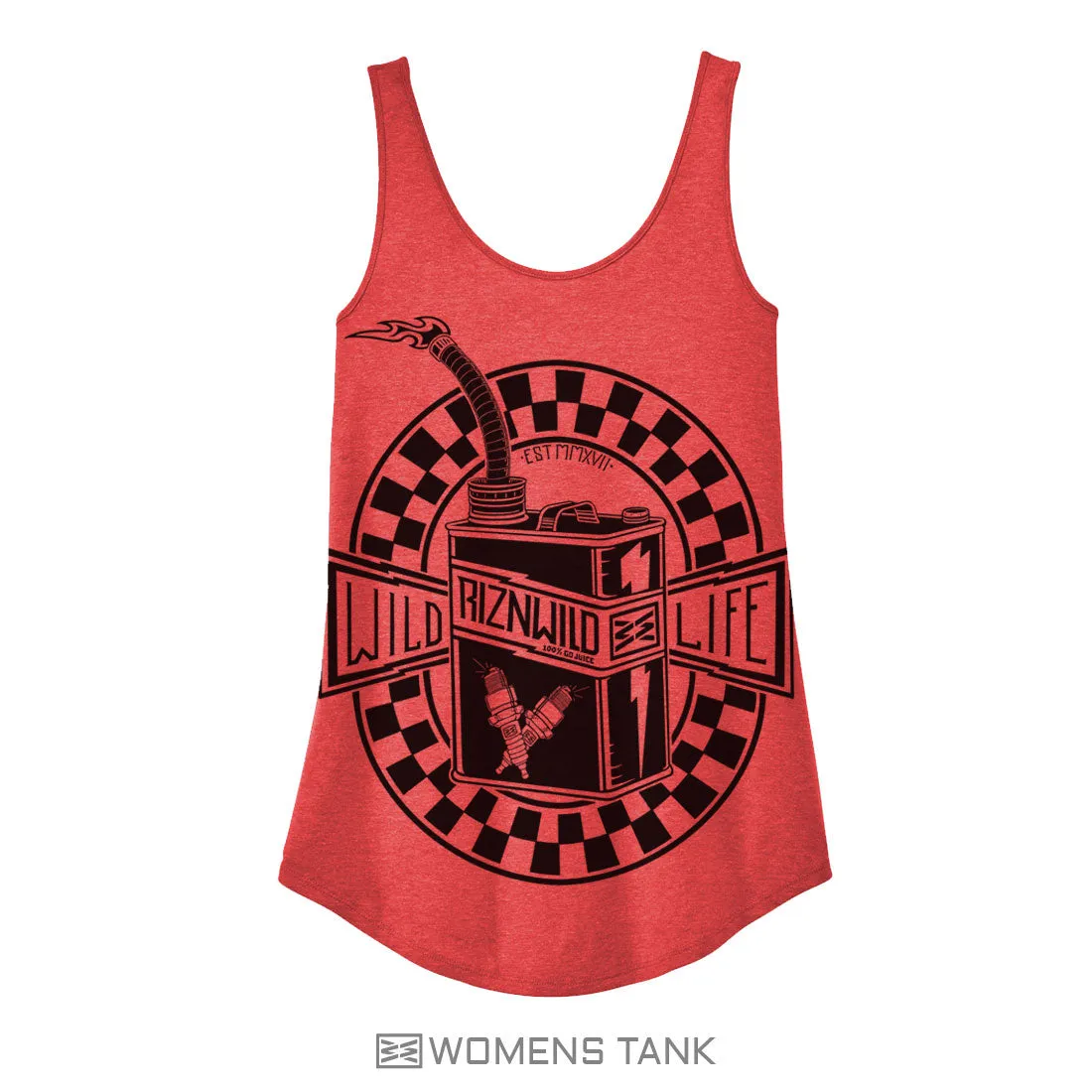 GO JUICE WOMENS RELAXED TANK IN RED FROST