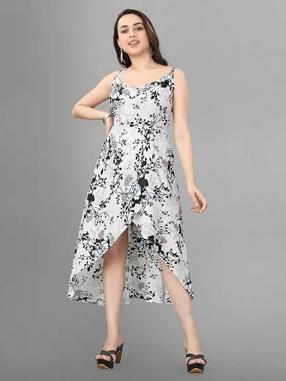 Graceful Petal Elegance Midi Dress