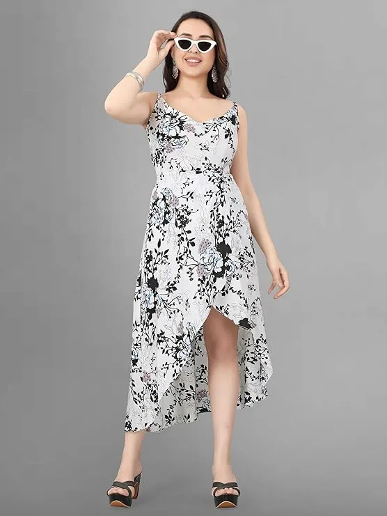 Graceful Petal Elegance Midi Dress