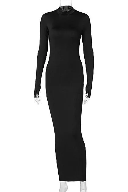 HOUR GLASS DRESS - BLACK