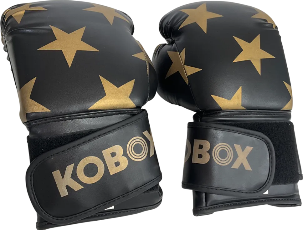 kobox Black Star Print Boxing Gloves One Size