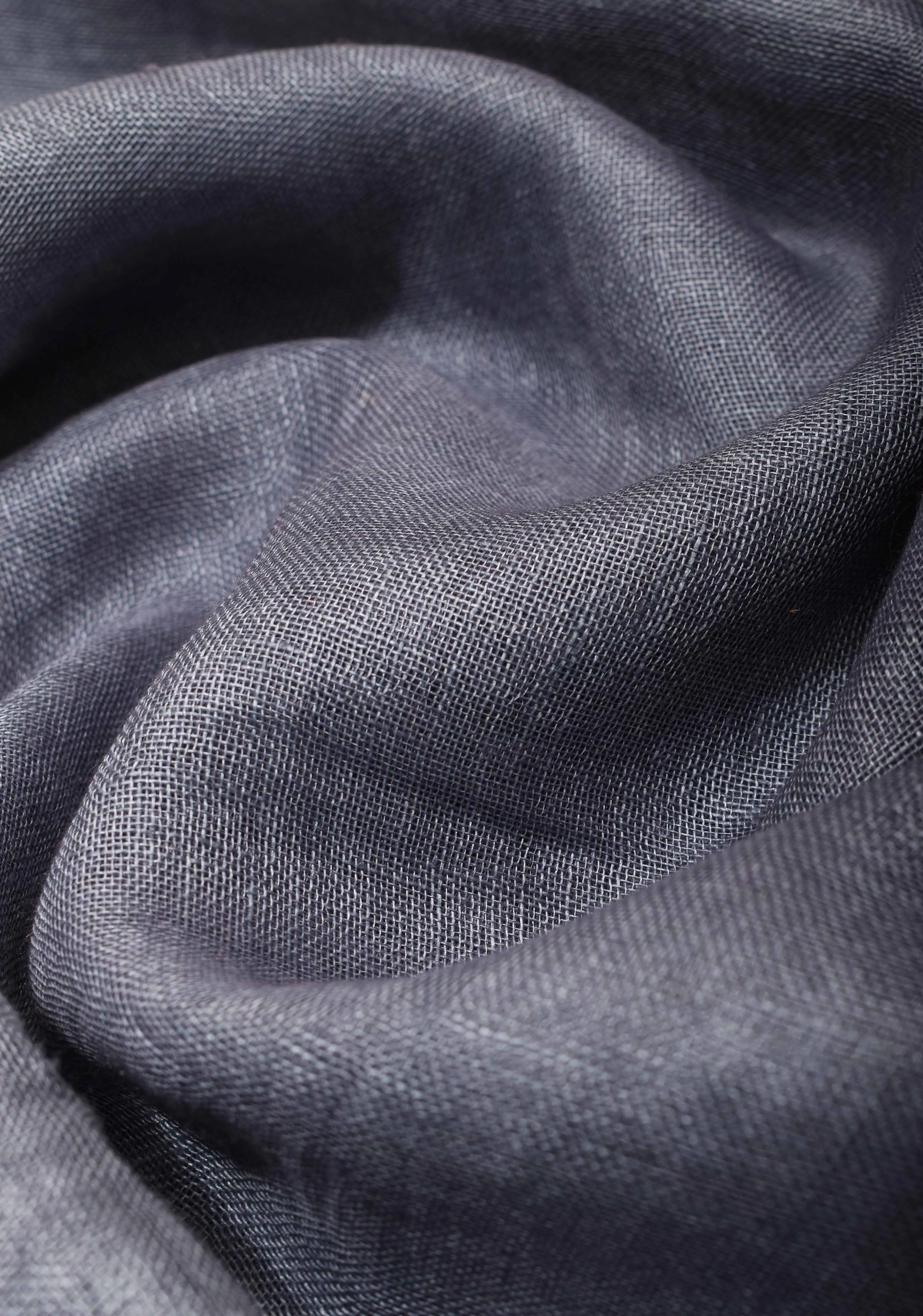 Linen by Linen Saree in Gray with Zari Border and Contrast Blouse Piece
