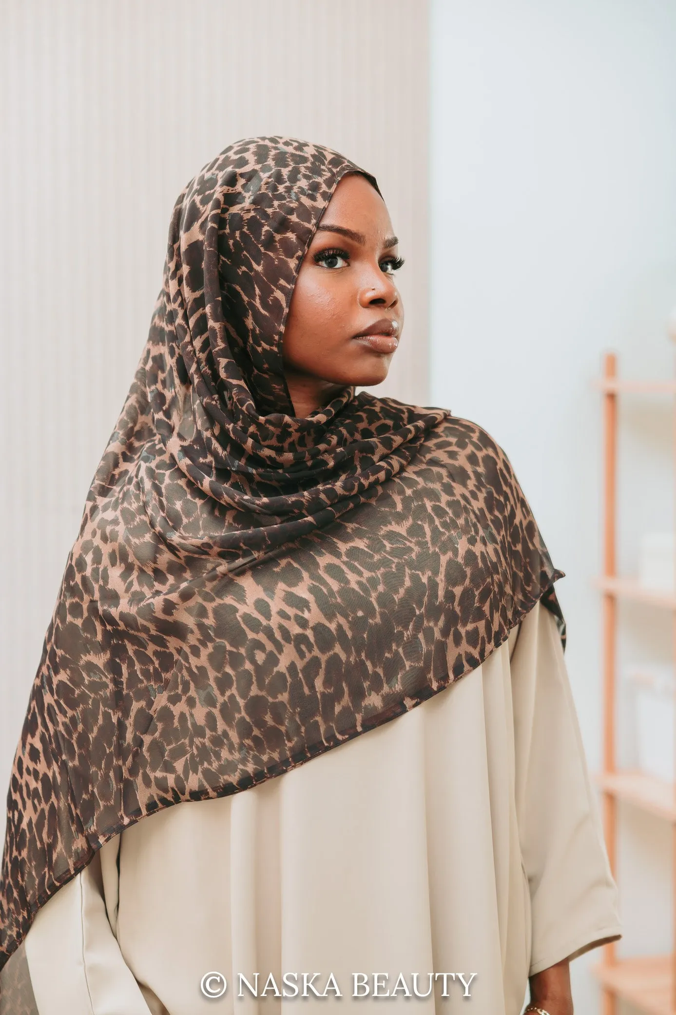 Maxi Leopard Printed Hijab