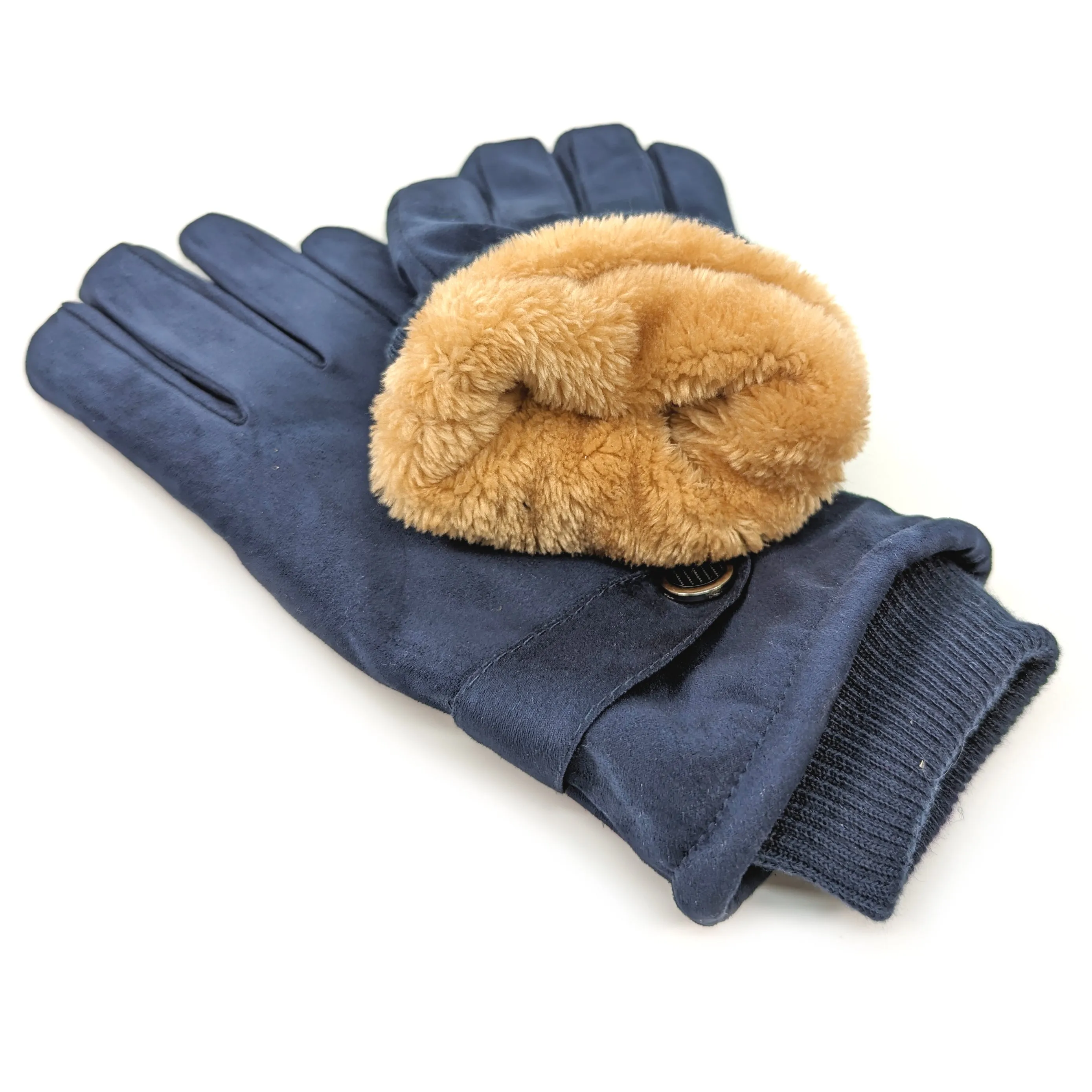Mens Scarf & Glove Gift Set - Blue