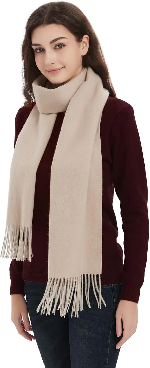 Novawo Wool Scarf Soft Warm Winter Scarves Wraps for Women and Unisex