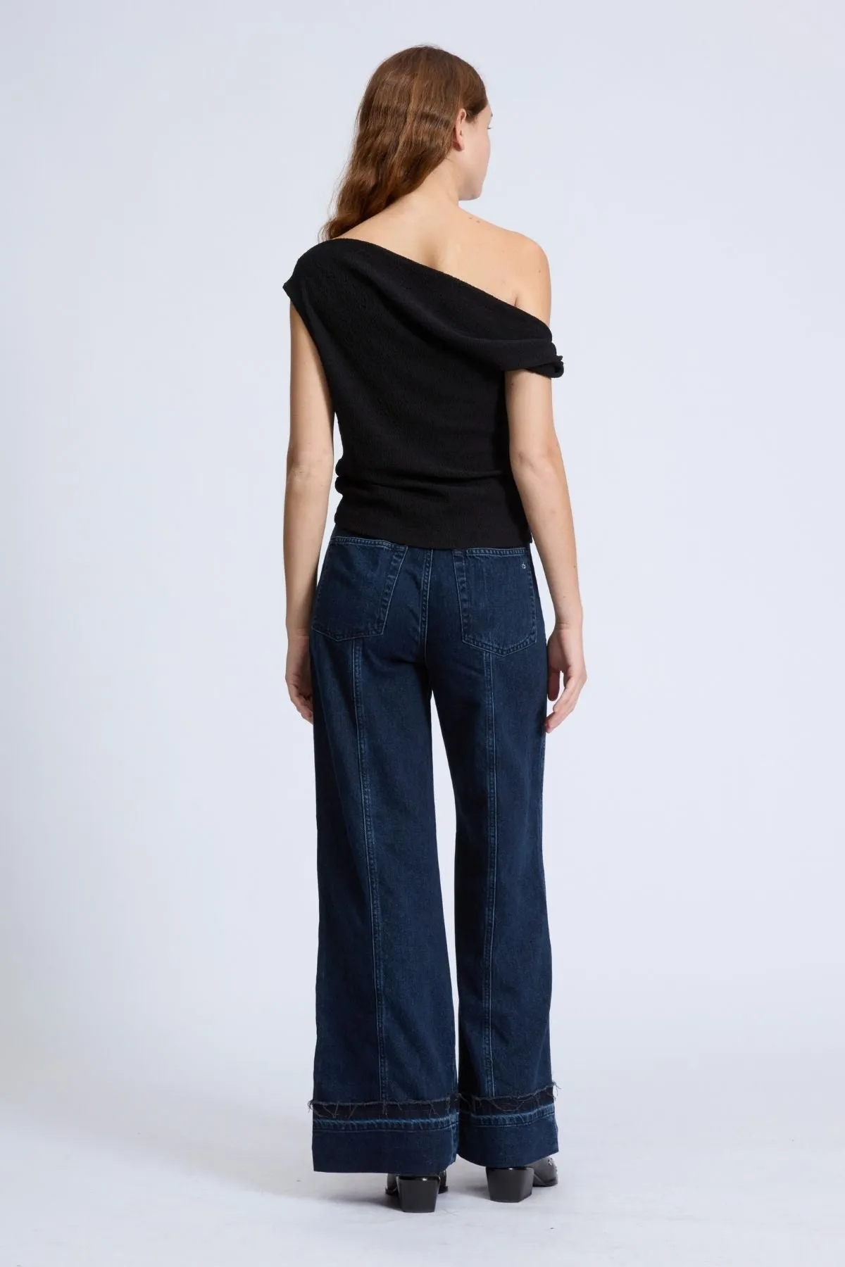 Rag & Bone Lou Off-Shoulder Top - Black