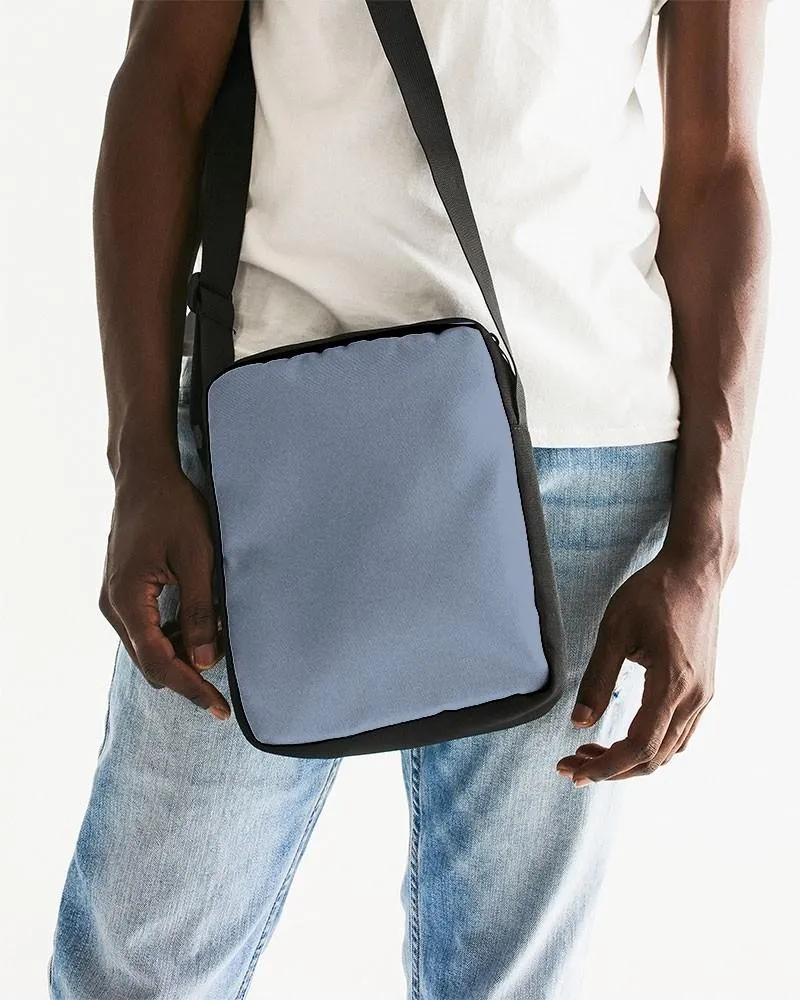 Shaded Pale Pastel Blue Gray Messenger Pouch | C30M15Y0K30