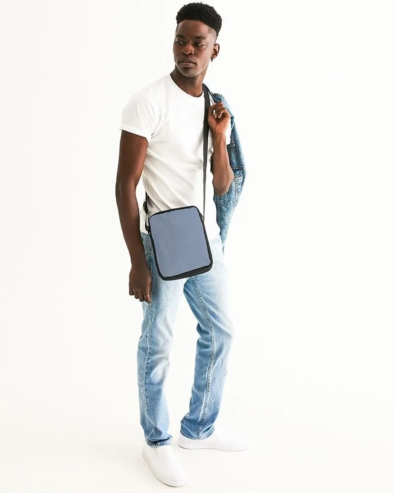 Shaded Pale Pastel Blue Gray Messenger Pouch | C30M15Y0K30