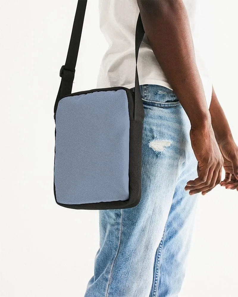 Shaded Pale Pastel Blue Gray Messenger Pouch | C30M15Y0K30