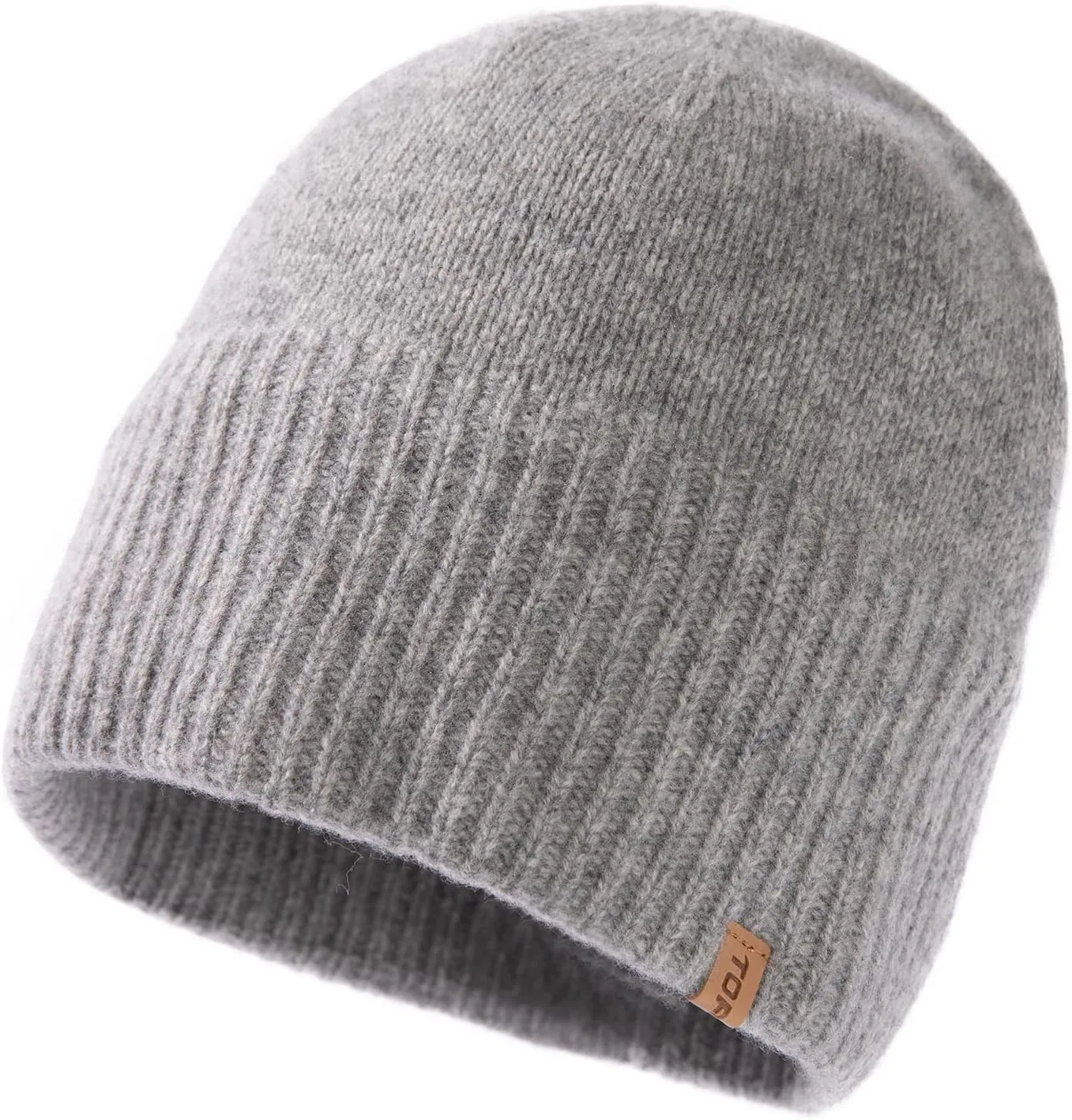 TOP-EX Oversized L/XL/XXL 100% Merino Wool Beanie Fleece Lined Cuffed Watch Fisherman Cap
