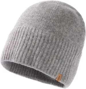 TOP-EX Oversized L/XL/XXL 100% Merino Wool Beanie Fleece Lined Cuffed Watch Fisherman Cap