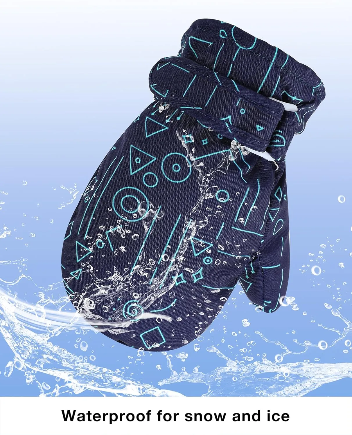 Winter Kids Waterproof Gloves for Boys Fleece Lined Warm Mittens for Baby Toddler Ski Toddler Baby Mittens