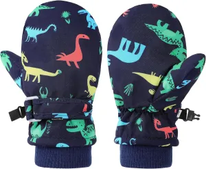 Winter Kids Waterproof Gloves for Boys Fleece Lined Warm Mittens for Baby Toddler Ski Toddler Baby Mittens