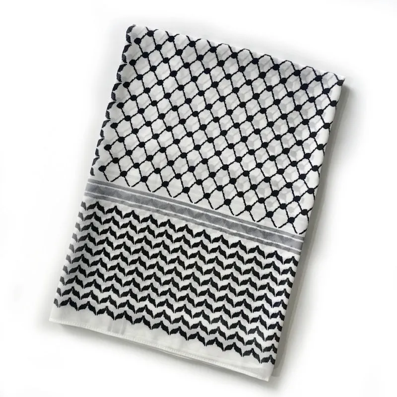 WJA237 New Arab headscarf chiffon printed checkered scarf in Dubai, UAE