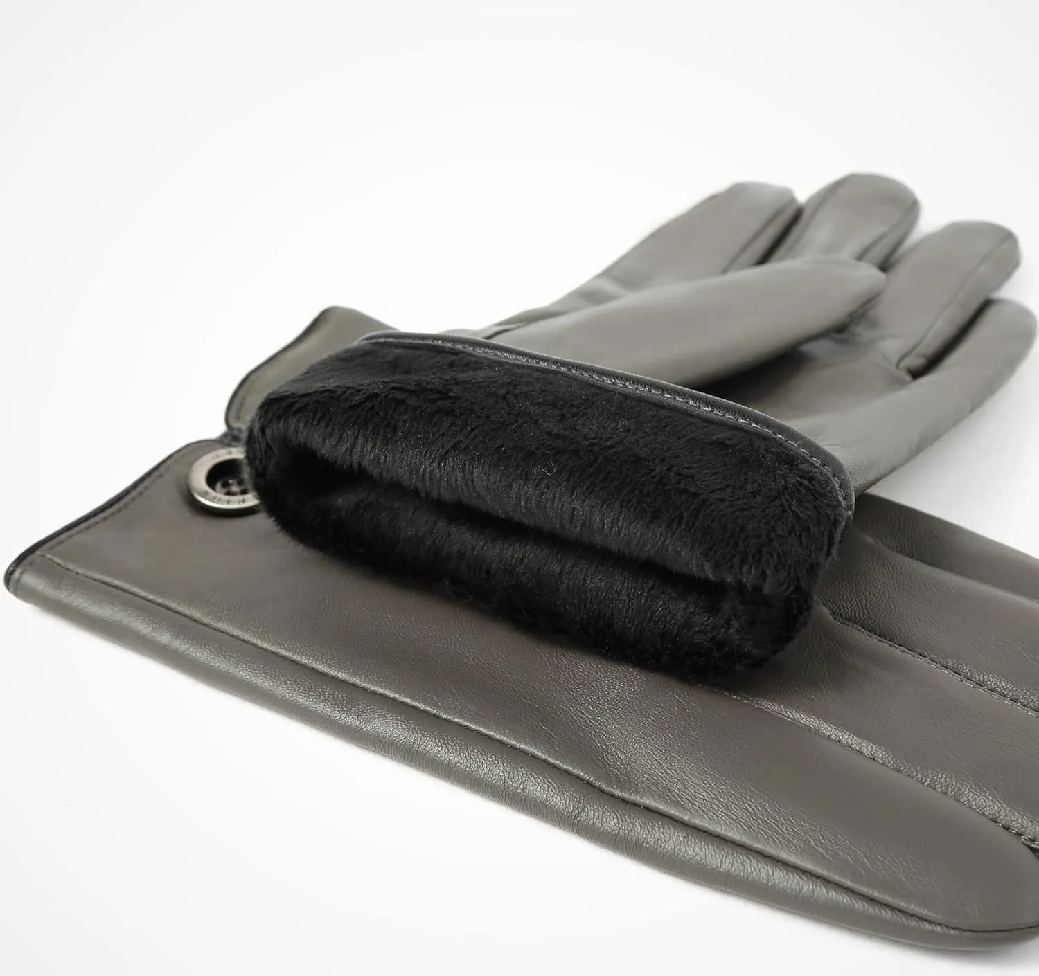 YISEVEN Winter Men's Lambskin Leather Gloves Touchscreen
